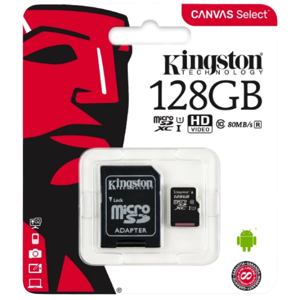 KingSton Memory Card Class 10 128GB - Botway