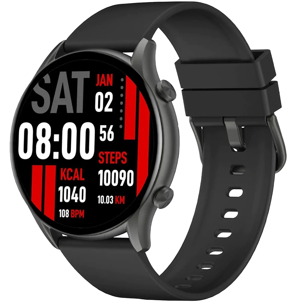 kieslect Kr Smart Watch Black Metal Case With Black Strap - Botway