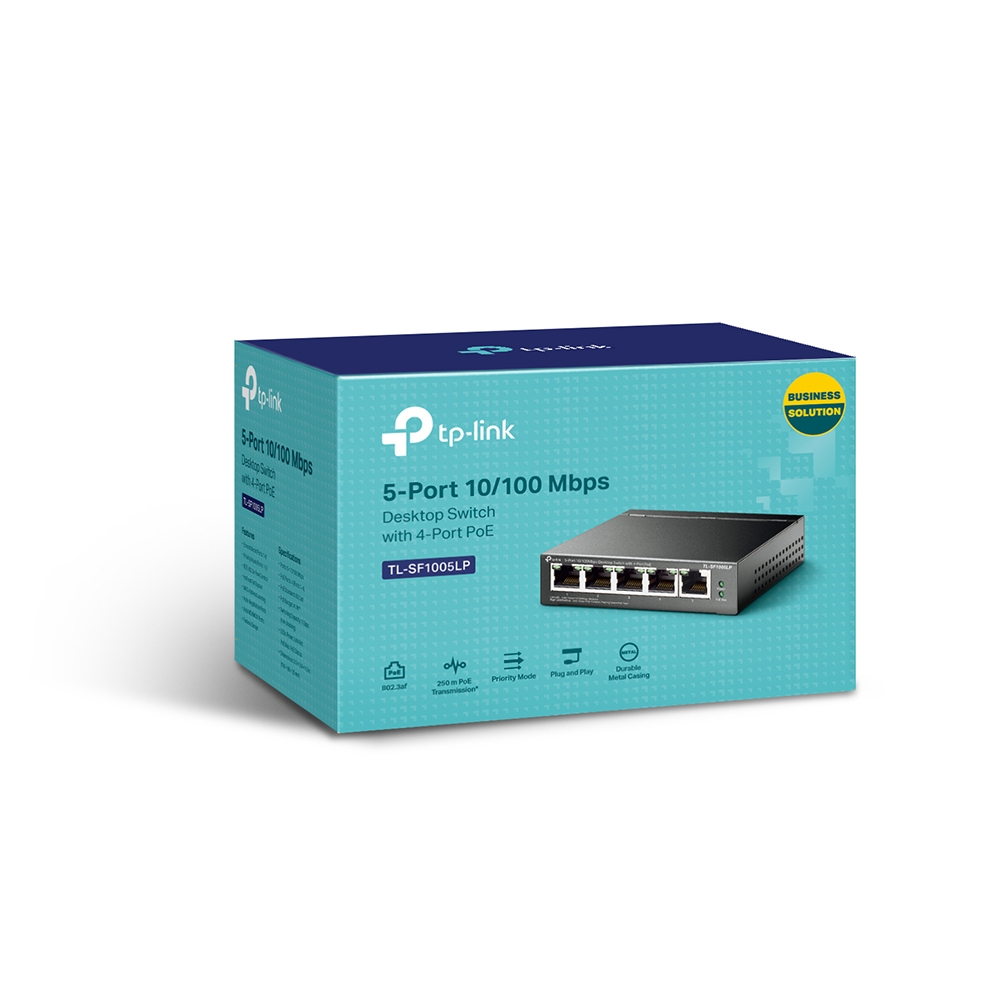 TP-Link TL-SF1005LP Unmanaged PoE Switches &amp; PoE Injector - Botway