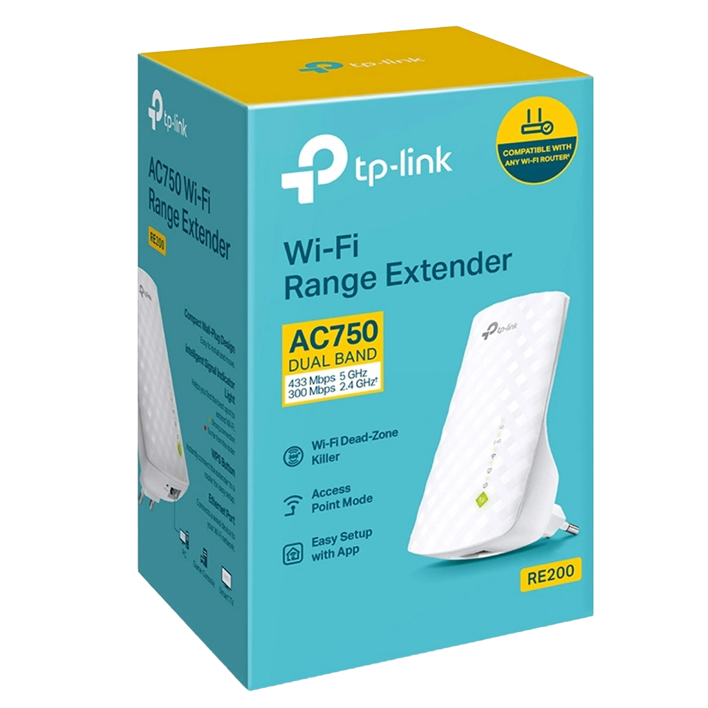 TP-Link RE200 Wall Plugged Range Extender - Botway