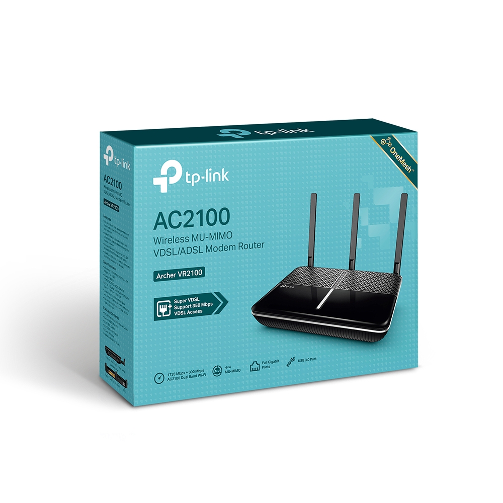 tp-Link - AC 2100 Wireless MU-MIMO VDSL/ADSL Modem Router - Botway